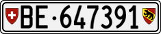 License plate of Switzerland, Cars