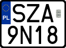 License plates of Poland, Special vehicles and motorcycles