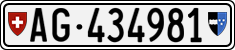 License plate of Switzerland, Cars