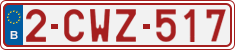 License plate of Belgium, Regular plates (2010)