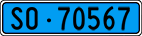 License plate of Switzerland, Work and fire vehicles (blue)