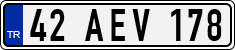 License plate of Turkey, Regular plates