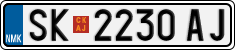 License plate of North Macedonia, Regular plates (2012)