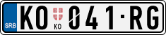 License plate of Serbia, Cars