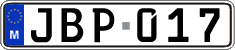 License plate of Malta, Regular plates (ABC 123)