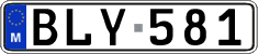 License plate of Malta, Regular plates (ABC 123)