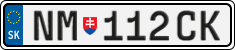 License plate of Slovakia, Cars