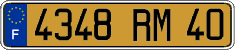 French license plate, FNI