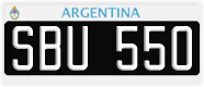 License plate of Argentina, Cars (1995, ABC 123)