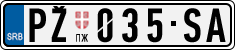 License plate of Serbia, Cars