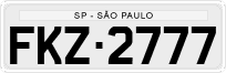 License plate of Brazil, Private owners (1990)