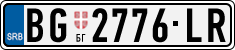 License plate of Serbia, Cars