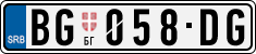 License plate of Serbia, Cars