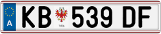 License plate of Austria, Regular plates