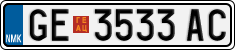 License plate of North Macedonia, Regular plates (2012)