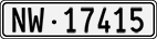 License plate of Switzerland, Cars