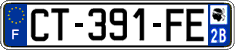 French license plate, SIV (ordinary)