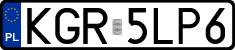License plates of Poland, Regular car plates