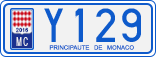 License plate of Monaco, Cars
