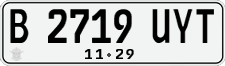 License plate of Indonesia, Regular plates