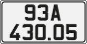 License plate of Vietnam, Cars