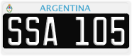 License plate of Argentina, Cars (1995, ABC 123)