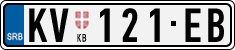 License plate of Serbia, Cars
