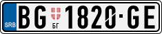 License plate of Serbia, Cars