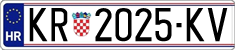License plate of Croatia, Regular plates