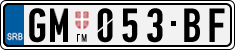 License plate of Serbia, Cars