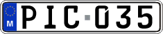 License plate of Malta, Regular plates (ABC 123)