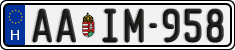 license plates of Hungary, Regular plates (2022)