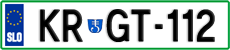 License plate of Slovenia, Cars