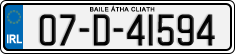 License plate of Ireland, Regular plates