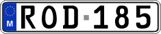 License plate of Malta, Regular plates (ABC 123)