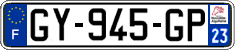 French license plate, SIV (ordinary)
