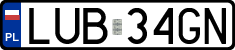 License plates of Poland, Regular car plates