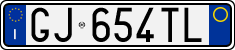License plate of Italy, Cars (1994 year series)