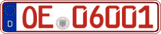 German license plate, Red license plates