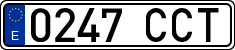 License plates of Spain, Ordinary (2000)
