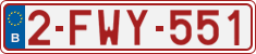 License plate of Belgium, Regular plates (2010)