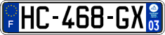 French license plate, SIV (ordinary)