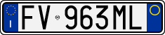 License plate of Italy, Cars (1994 year series)