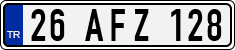 License plate of Turkey, Regular plates