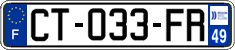 French license plate, SIV (ordinary)