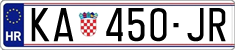License plate of Croatia, Regular plates