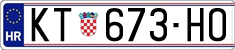License plate of Croatia, Regular plates