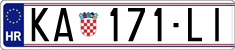 License plate of Croatia, Regular plates