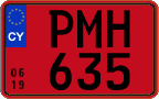 License plate of Cyprus, Rental cars