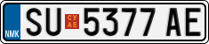 License plate of North Macedonia, Regular plates (2012)